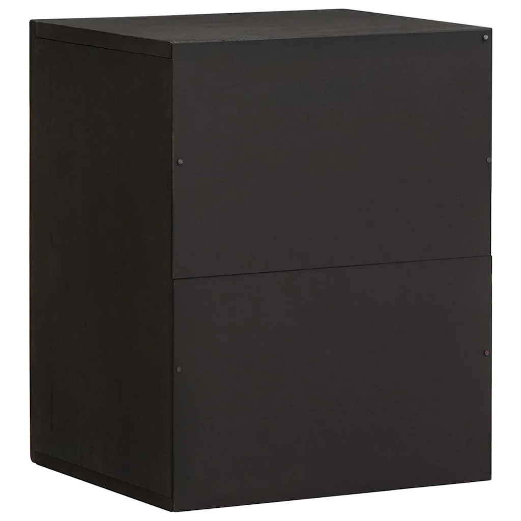 Armadietto a muro Nero 38 x 33 x 48 cm Legno di mango massello 4018828