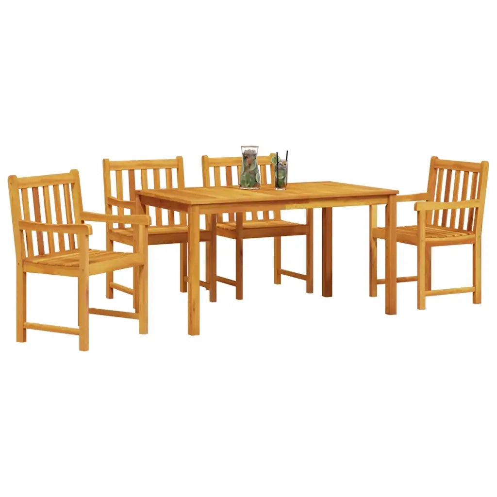 Set da Pranzo per Giardino 5 pcs Marrone