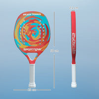 Racchetta Padel in Fibra di Carbonio con Impugnatura Antiscivolo e Borsa di Trasporto