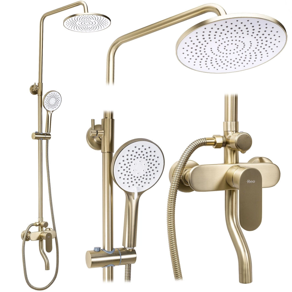 Set Doccia Rea Drop Brush Gold