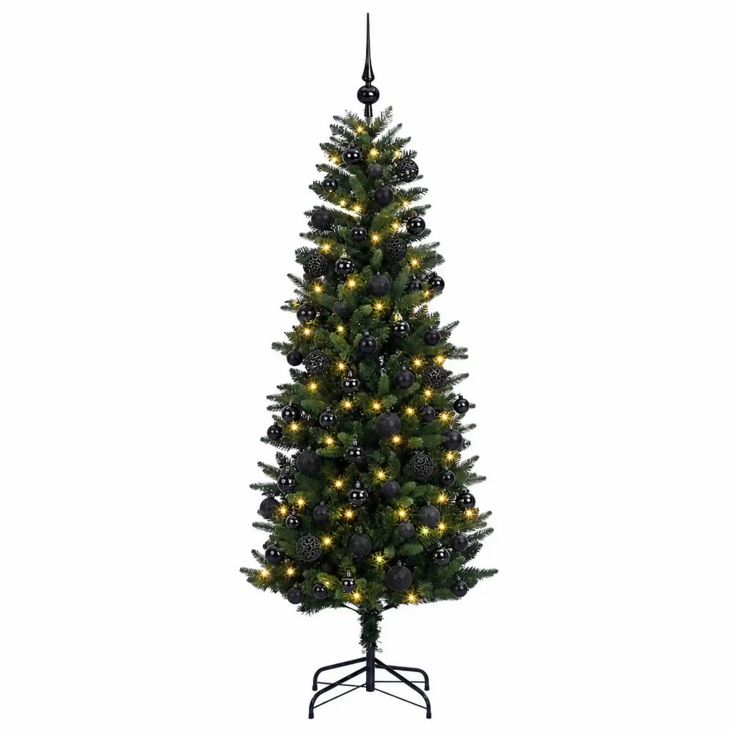 Albero di Natale Artificiale con Palline 180 cm 300 LED 3466480