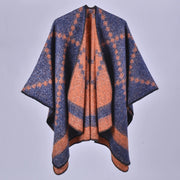Nuovo cappotto da donna in cashmere caldo, stile scialle retr¨°, con mantella spessa.