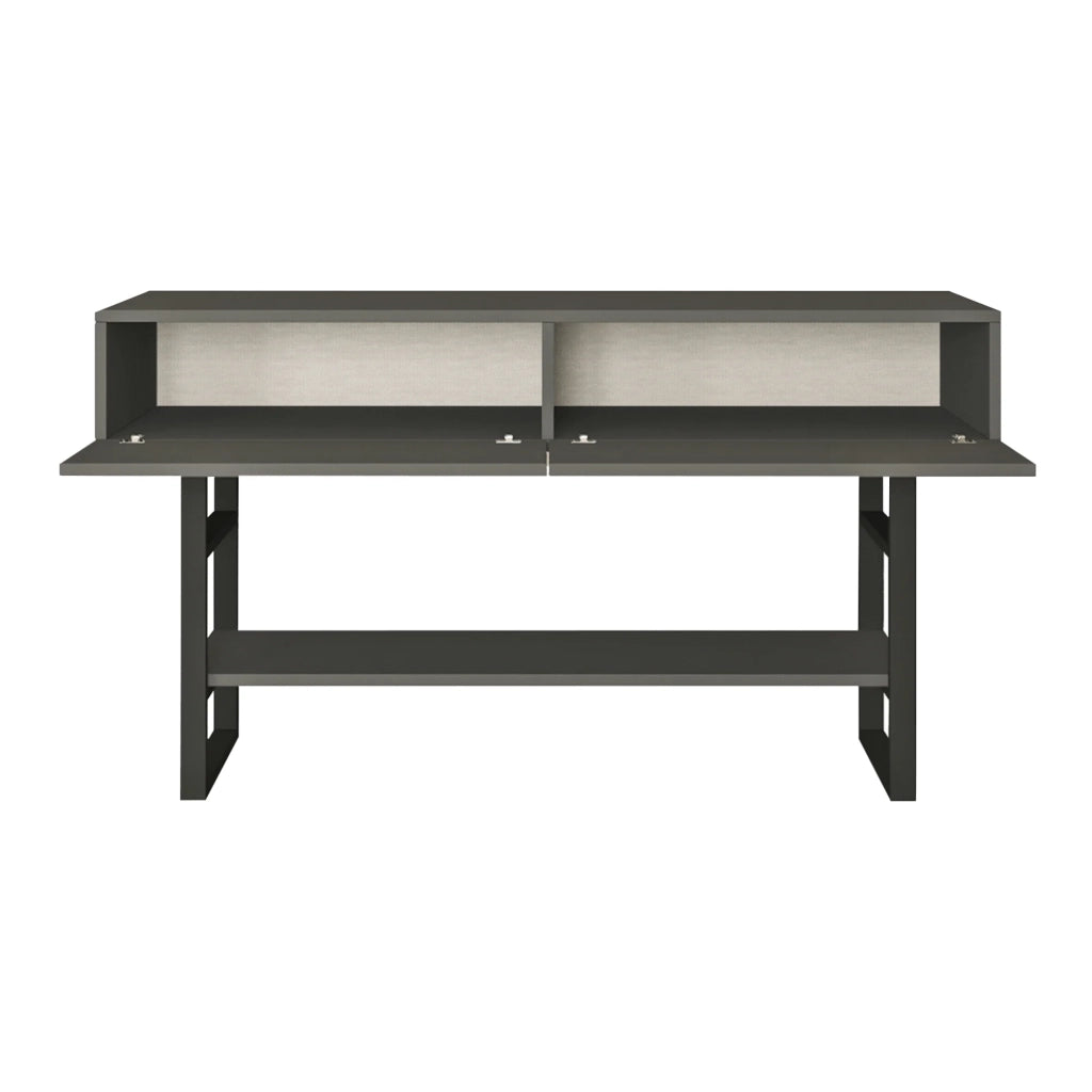 Tavolo consolle 76 x 139 x 43 cm antracite / nero 03_0008585