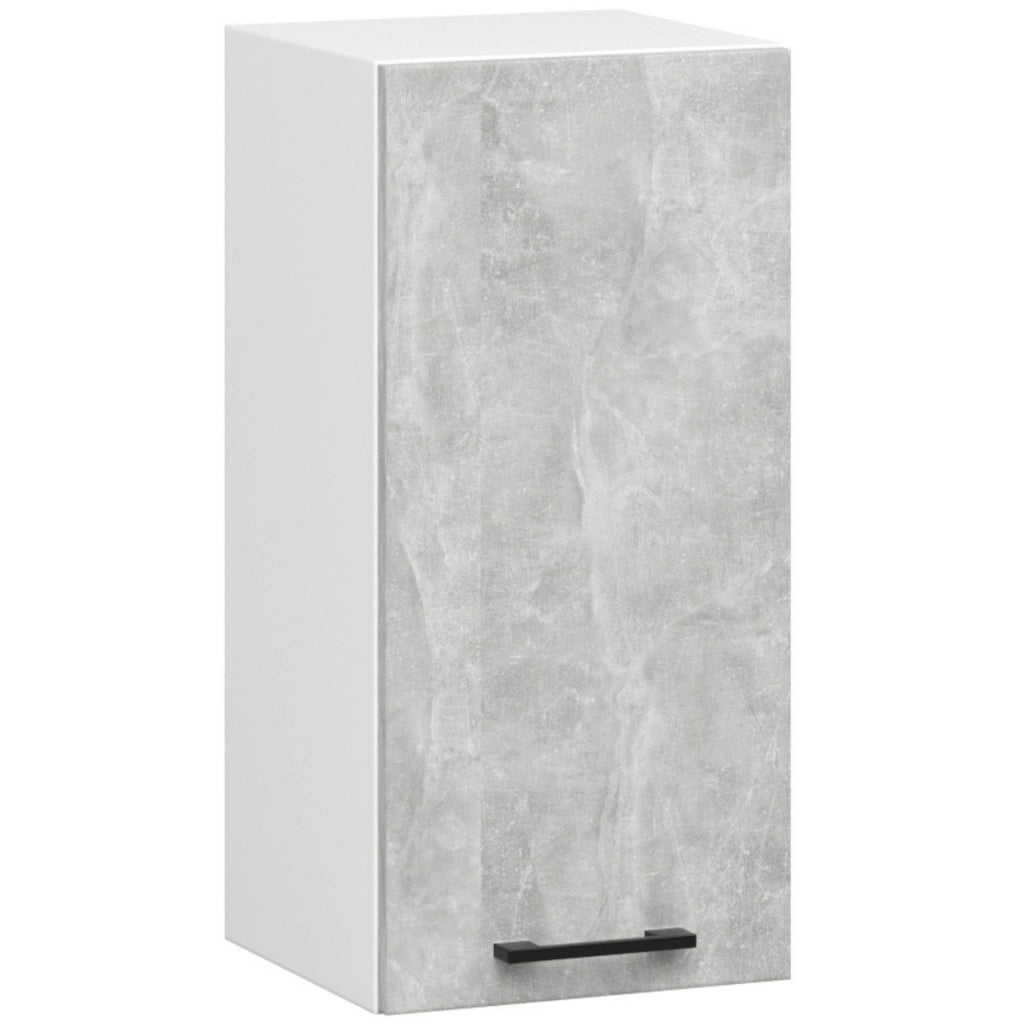Mobile da cucina pensile sistema AKORD OLIWIA Bianco 30 cm 1 anta inserto frontale Cemento 30x30x58 cm