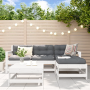 Set Salotto da Giardino 5 pz Bianco in Legno Massello di Pinocod mxl 69964