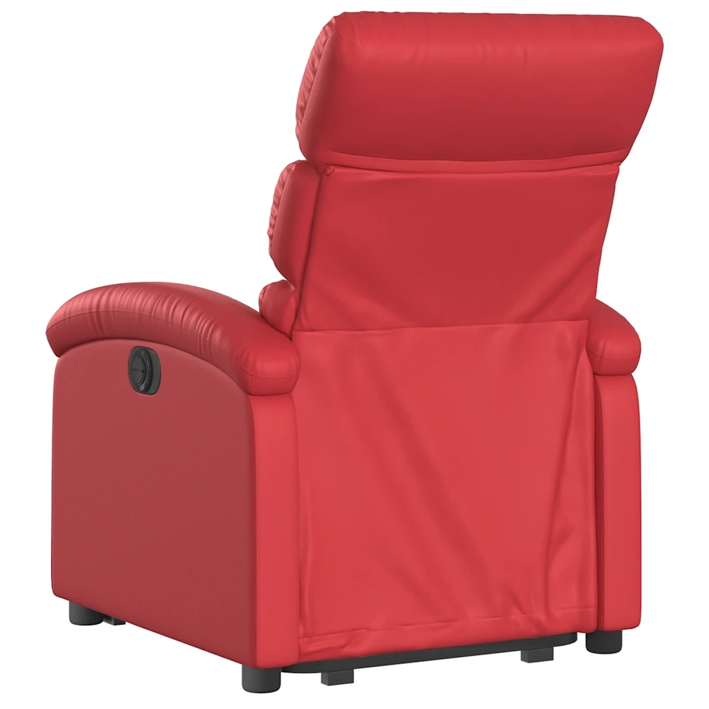 Divano Sedia-Poltrona Alzapersona Reclinabile Massaggio Rosso in Similpelle 294175