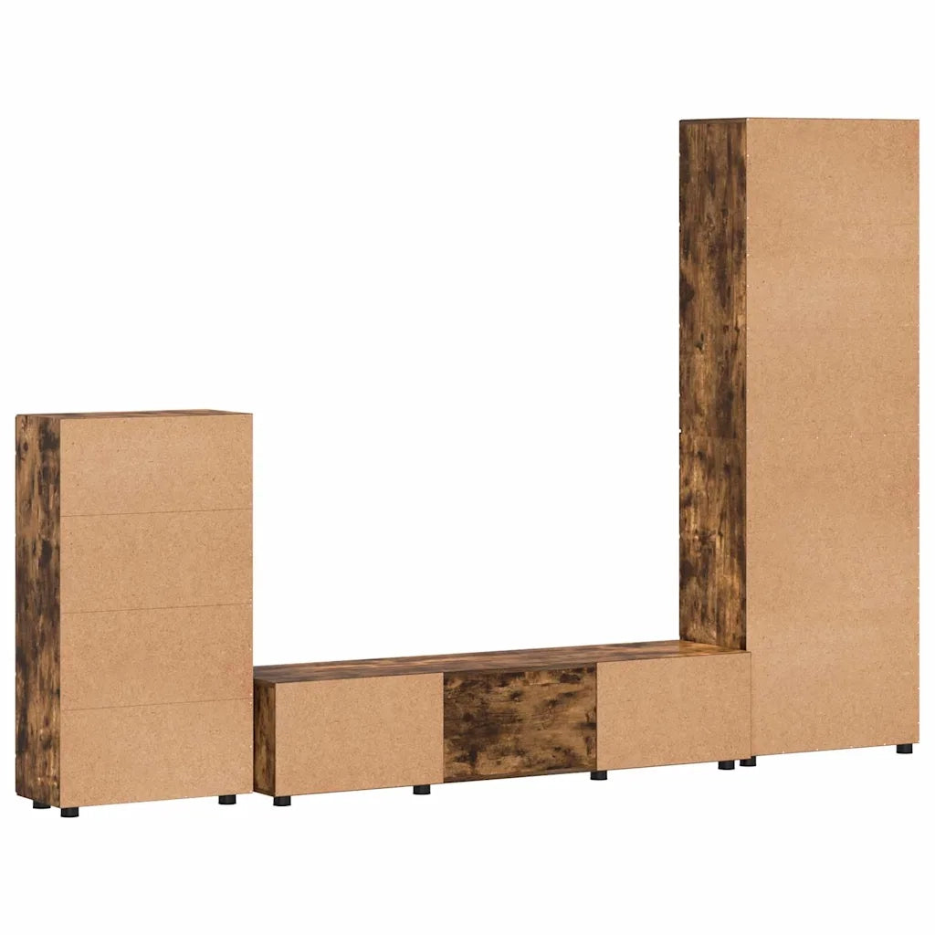 Set mobile TV FLORIN 3 pcs Rovere fumé Legno multistrato 3397959