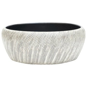 Lavabo da Appoggio Nero e Grigio Rotondo ¦µ41x14 cm Ceramica CFW5592261