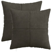 Federa 2 pcs ALMELO Antracite 35 x 35 cm corduroy 914065