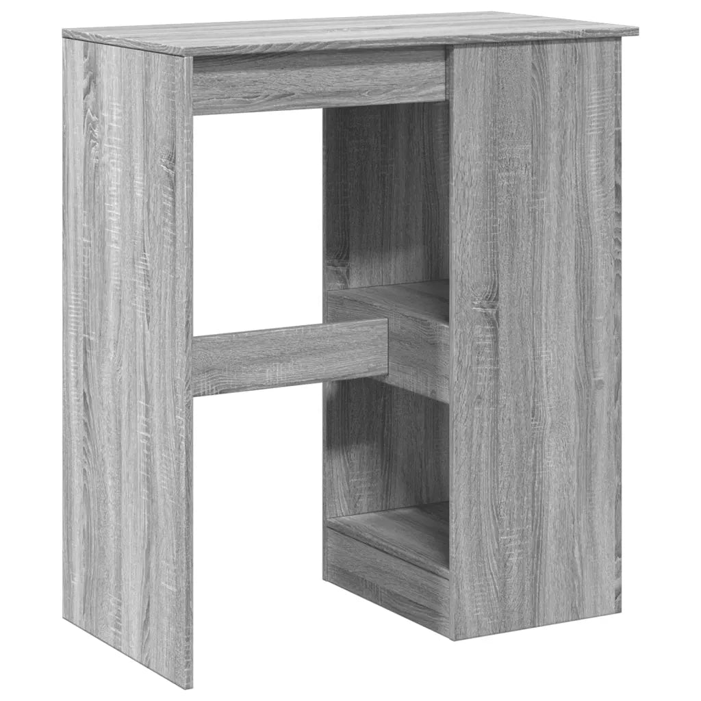 Tavolo Bar con Rastrelliera Grigio 102x50x103,5cm Multistrato 854342