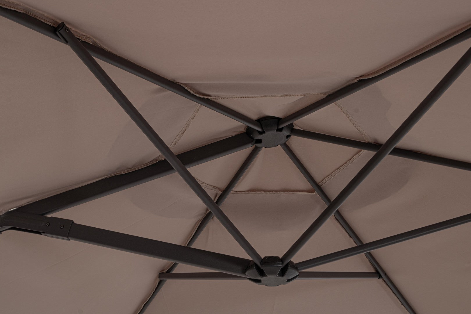 Ombrellone da Giardino Ø330x244 cm in Acciaio Rica Grigio