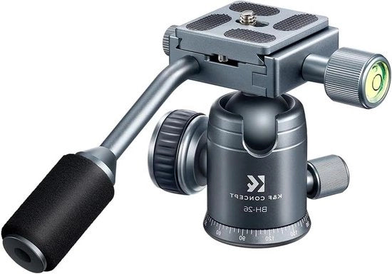 Stativo panoramico a 360 gradi con manubrio per riprese video e foto - grigio
