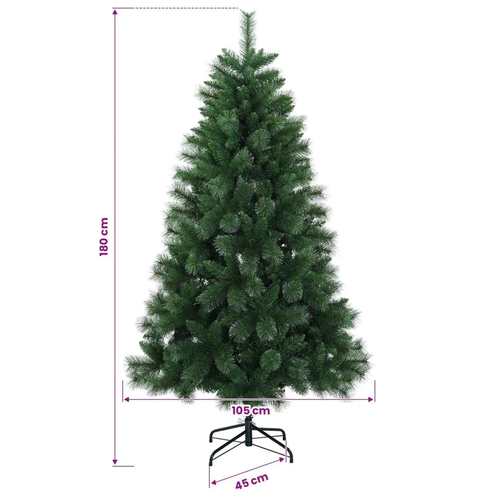 Albero di Natale artificiale 180 cm PVC e Metallo Verde 42056463