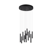 Lampada a sospensione LED rotonda, metallo, nero, D 40 cm, Tubular