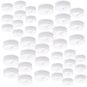 Rilevatore di fumo fotoelettrico con batteria 9V, 120 pz, Allarme Incendio 85dB, senza filo, DIN EN 14604