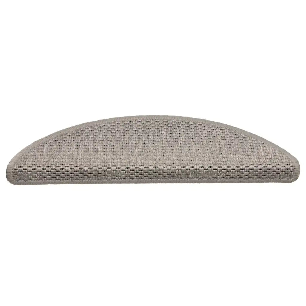 Tappeti Autoadesivi Scale Aspetto Sisal 15pz 56x17x3cm Argento 326859