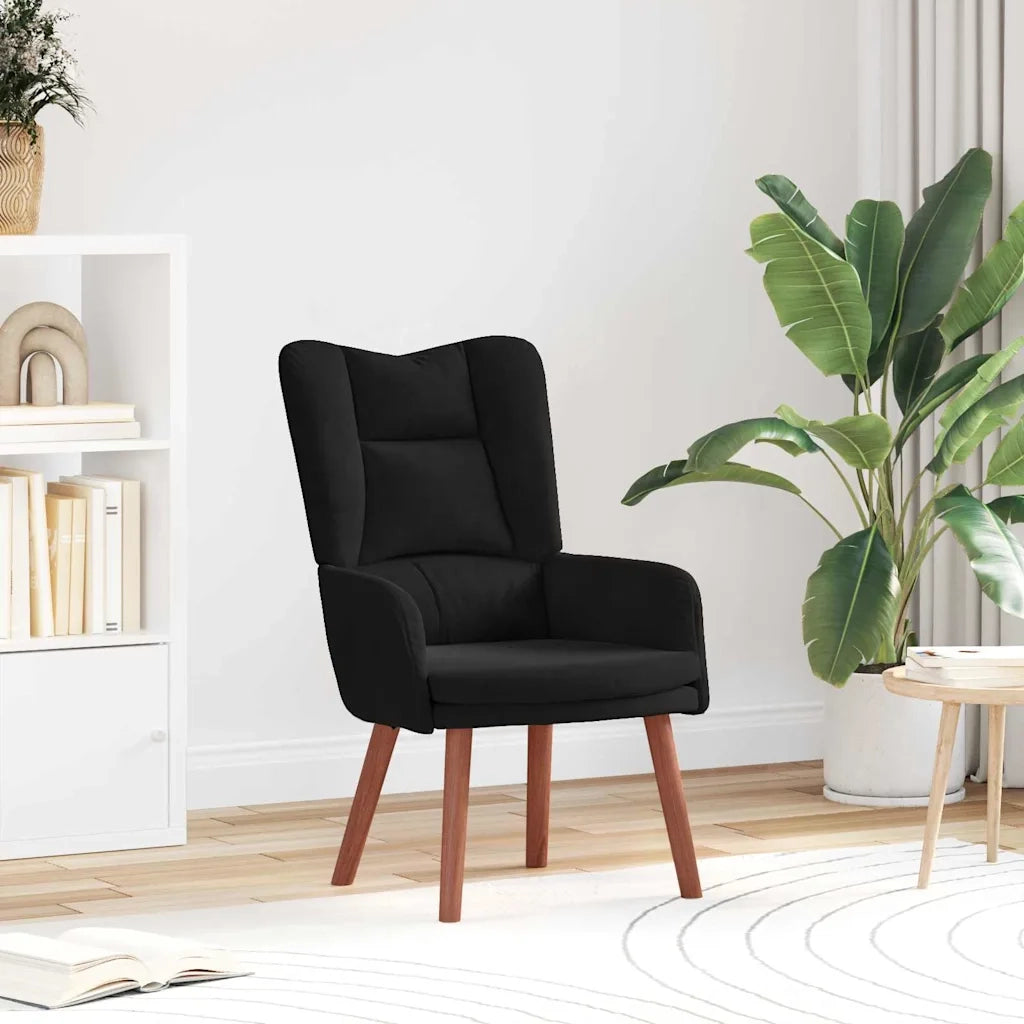 Poltrona | Sedia Relax Nero 63 x 67 x 94 cm Velluto