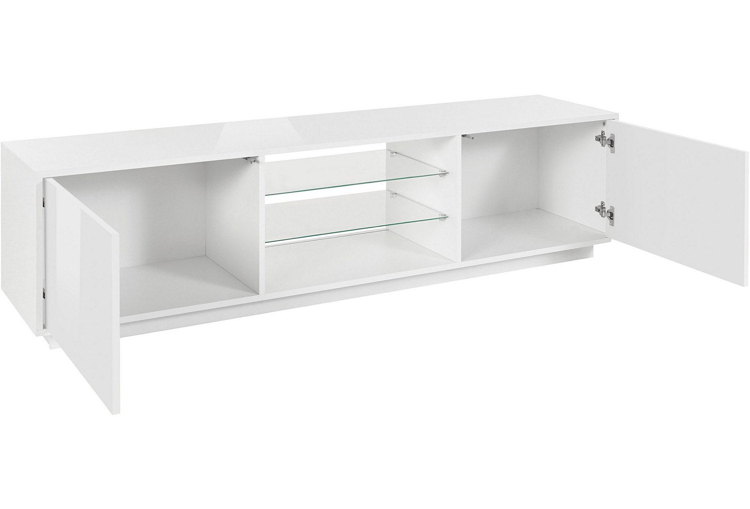Mobile TV 2 Ante 180x41,4x46 cm Bloom Bianco Lucido