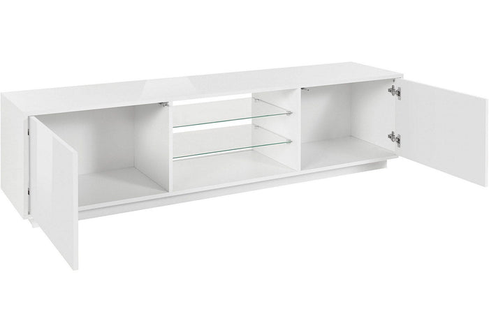 Mobile TV 2 Ante 180x41,4x46 cm Bloom Bianco Lucido