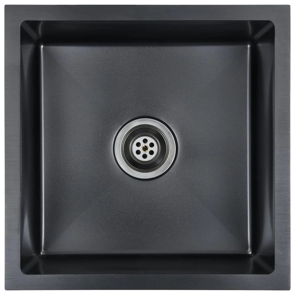 Lavello da cucina fatto a mano con filtro in acciaio inox nero 02_0002368