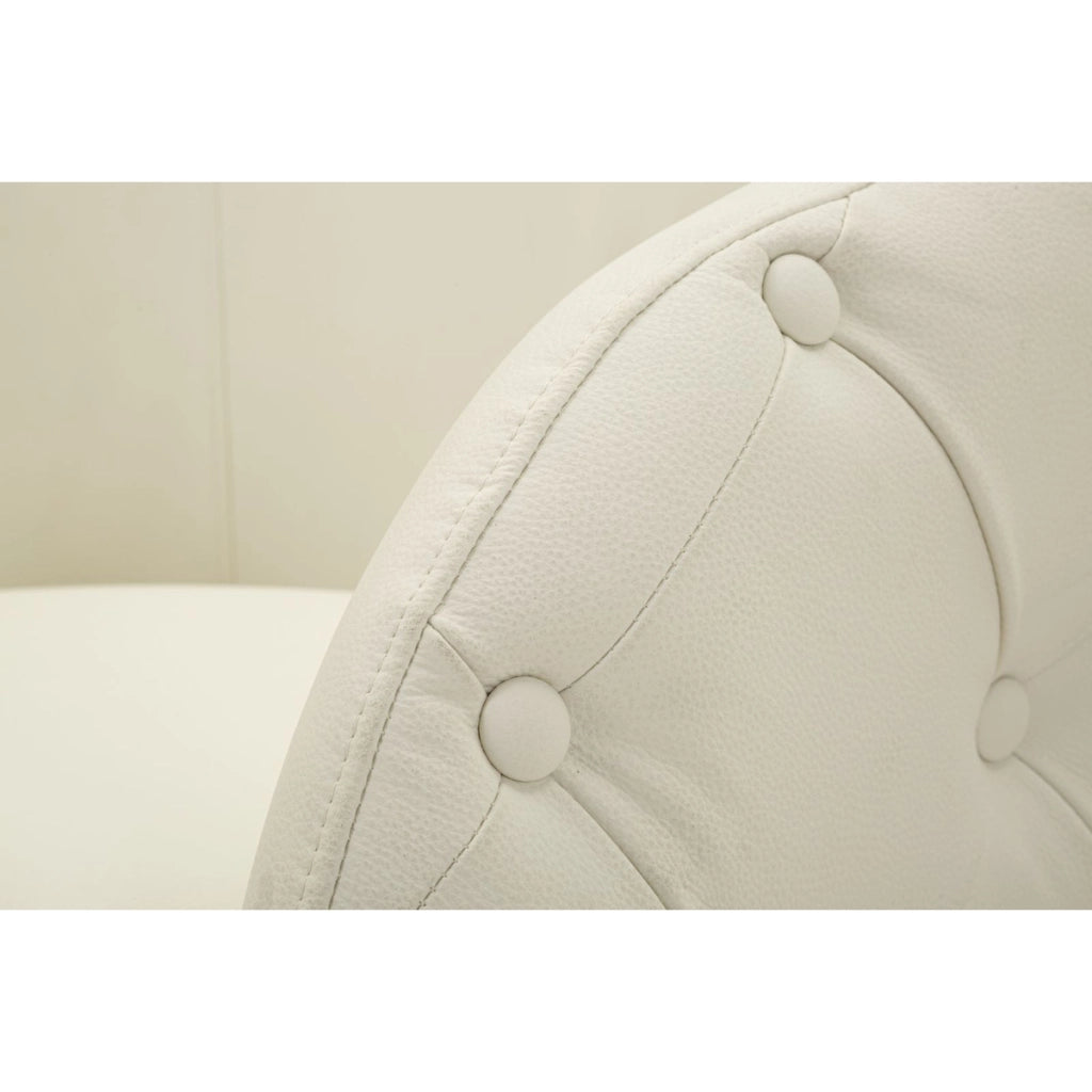 Poltrona con pouf Zagabria in bianco
