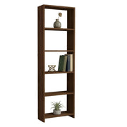 Biblioteca Burcei, Libreria 5 Ripiani, 50x20x160h cm Marrone Noce