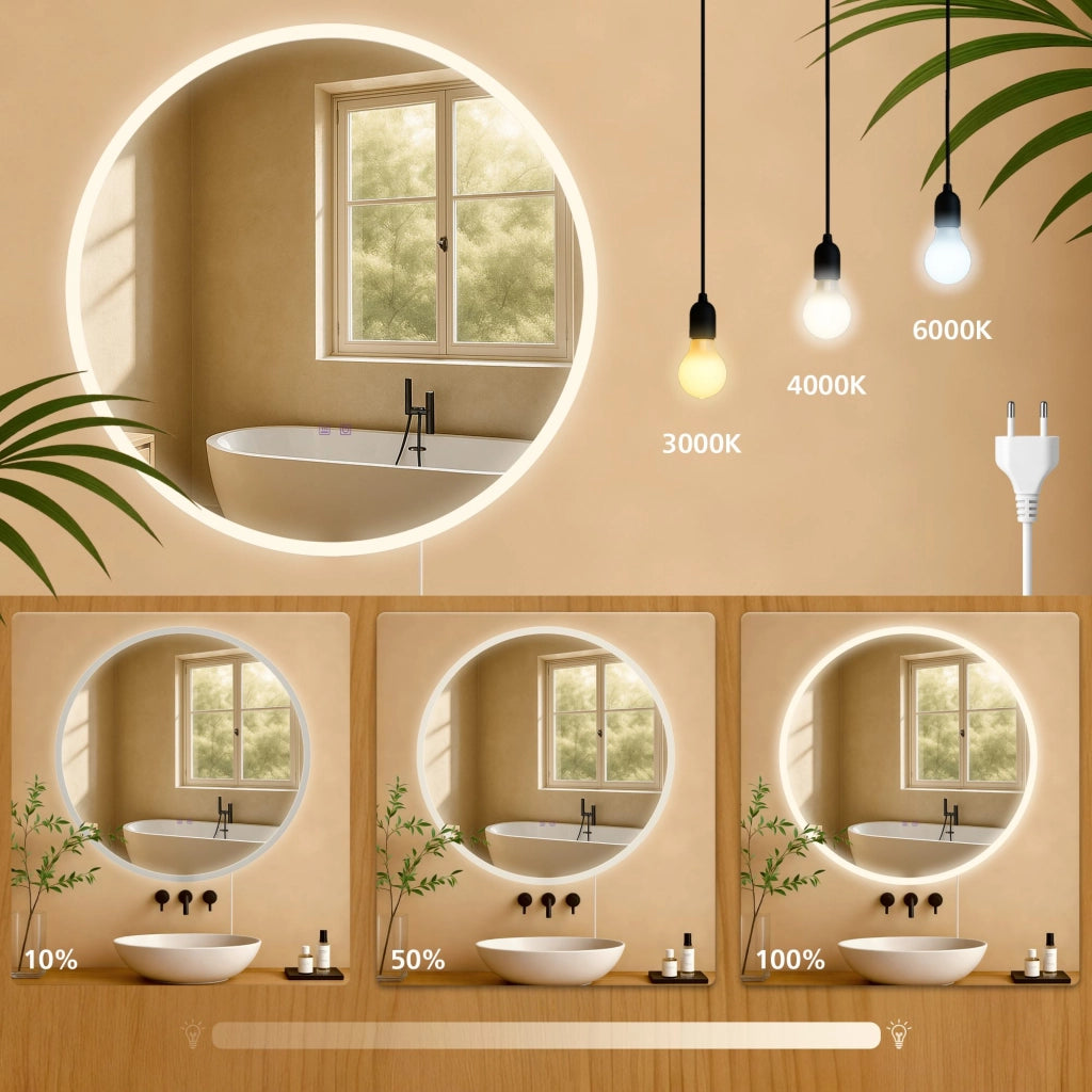 Specchio da bagno Laconia 80 senza Bluetooth