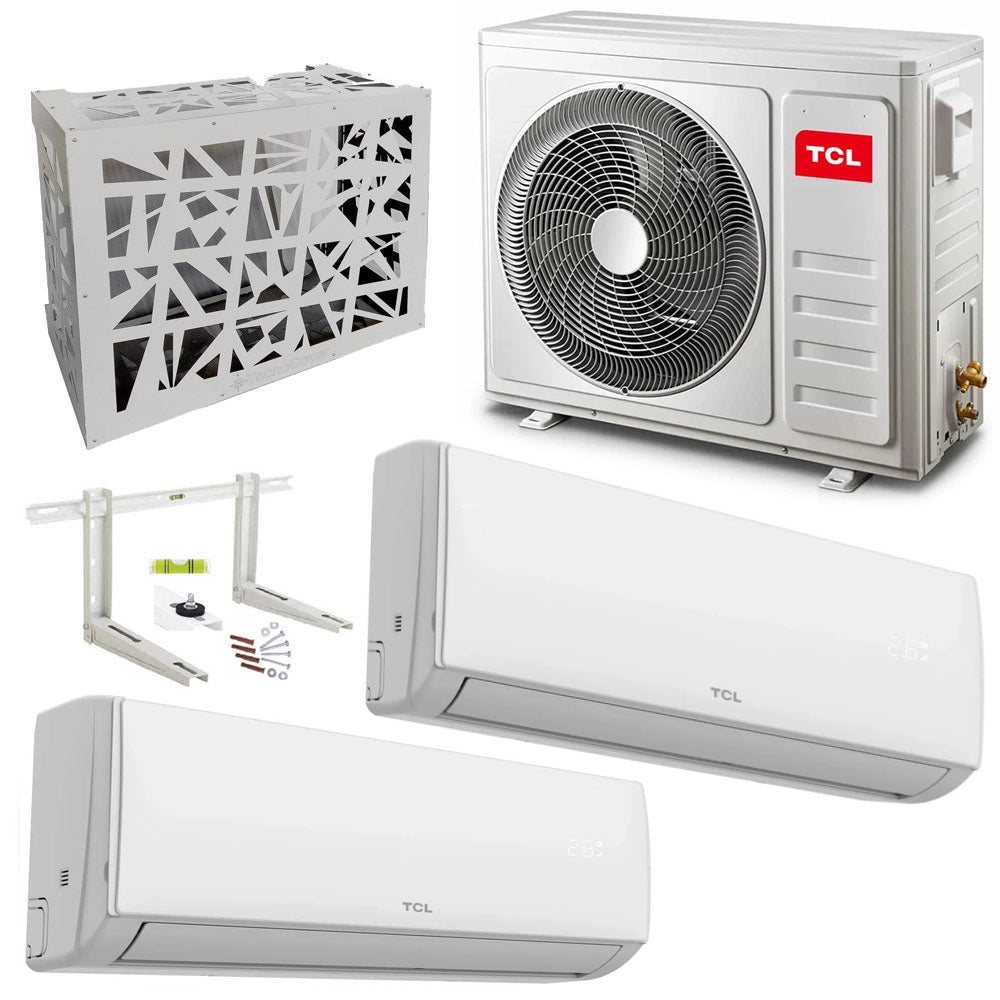 Climatizzatore condizionatore inverter 9000 + 9000 BTU dual split wifi A++ R32   in kit