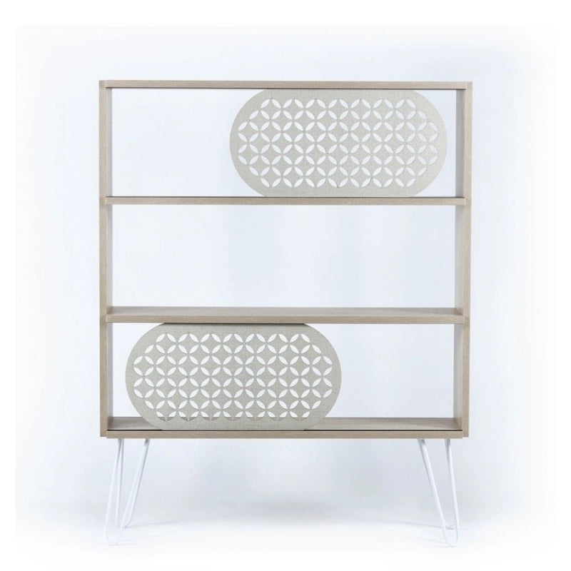 Libreria 3 ripiani Illia rovere nero 94x25x117
