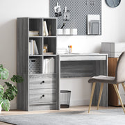 Scrivania con Storage Grigio Sonoma Legno Ingegnerizzato