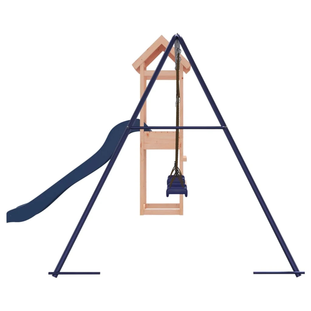 Altalena per parco giochi da esterno scivolo altalena robusta giochi da giardino 308 x 315 x 194 cm legno massello di abete Douglas 02_0004799