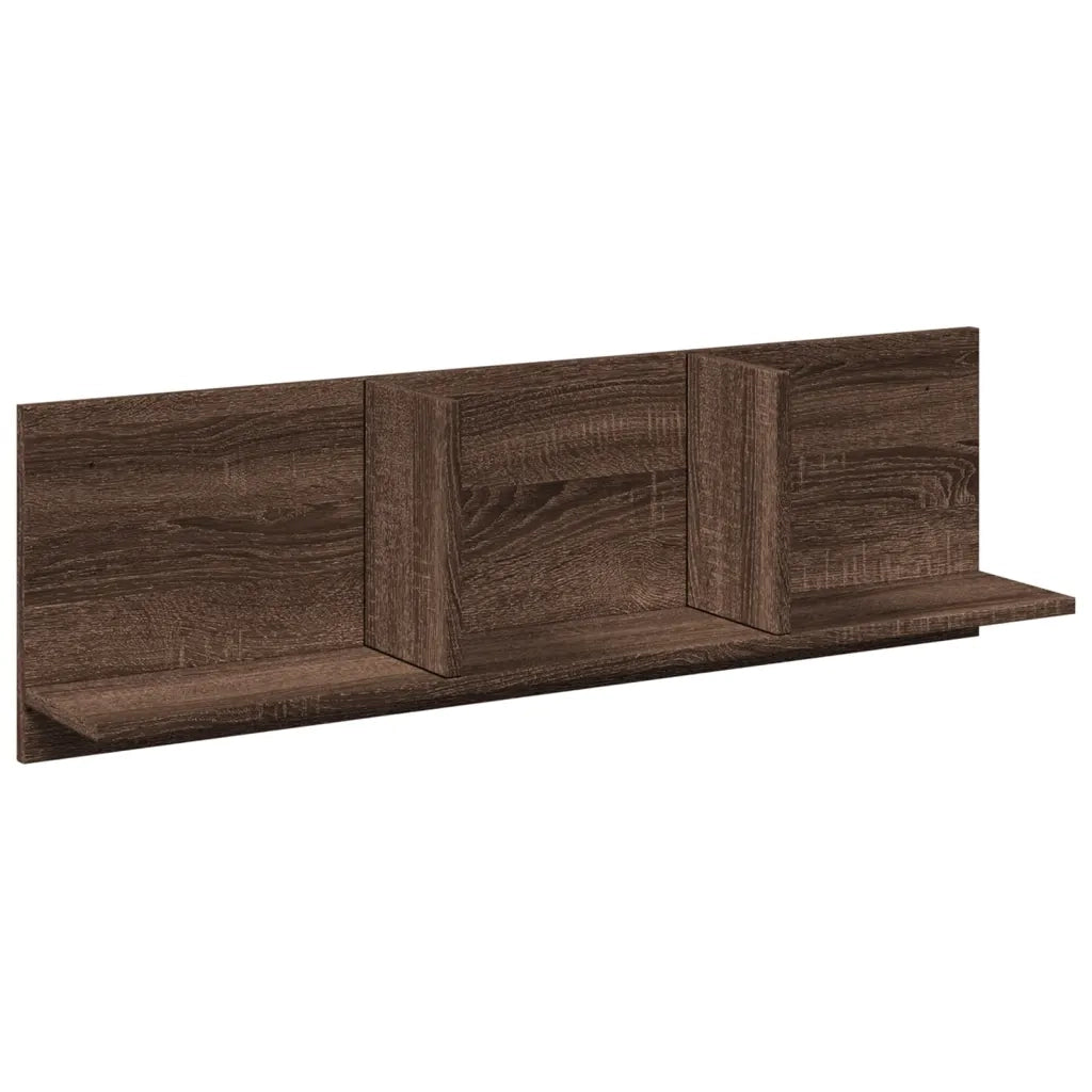 vidaXL Mobile a Parete 100x16,5x30 cm Rovere Marrone in Truciolato