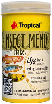 Tropical Insect Menu Flakes 250ml/50gr - alimento in fiocchi a base di insetti per pesci d'acqua dolce