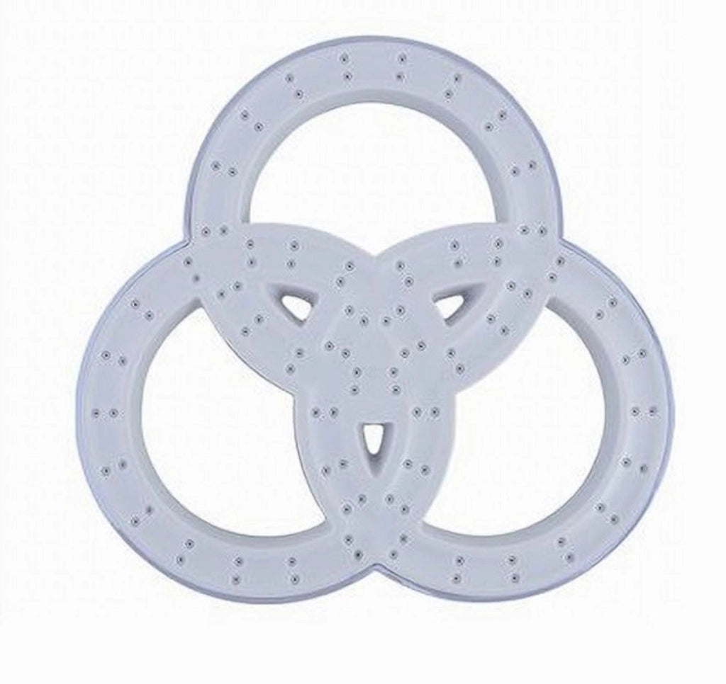 Soffione Per Doccia Da Bagno 3 Anelli in abs Doccetta Multigetto bianco 87514