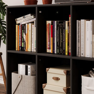 SCAFFALE APERTO COMÒ KOSTKA 3x2 CAPIENTE PER LIBRI DA UFFICIO NERO