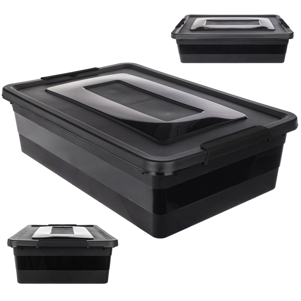 KADAX Contenitore per giocattoli in plastica da 28 litri con coperchio