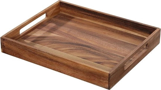Piatto da tavola 60x60 Piatto da servizio in legno rettangolare | piatto da colazione in legno | legno di acacia sostenibile-055467 piatto da servizio 60x60