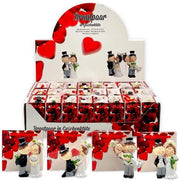 Set di nozze 24 pezzi - Decorazione per torte - Regalo per ospiti - Decorazione per tavola - Portafortuna - Ideale per cupcake - Figure di sposi