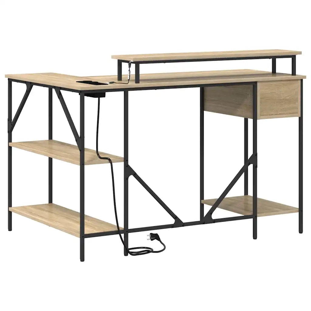 Scrivania Rovere Sonoma 120 x 79 x 86,5 cm Legno multistrato 859401