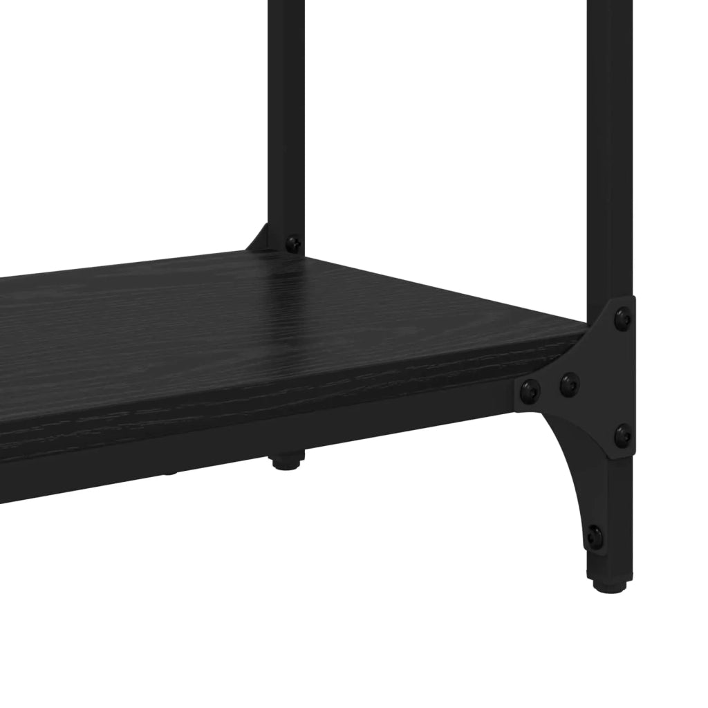 Tavolo consolle Rovere Nero 75 x 29 x 75 cm Legno multistrato