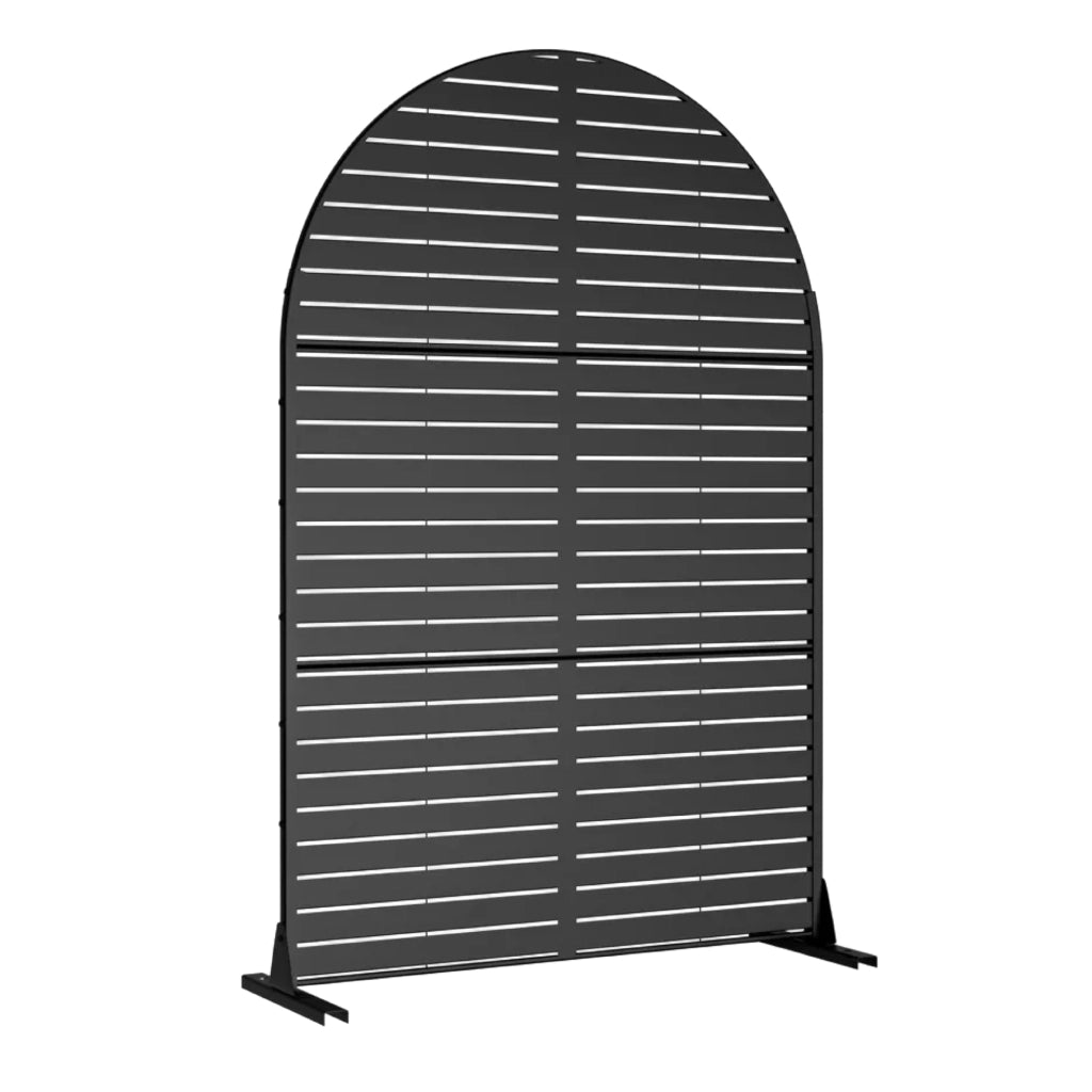 Pannello Divisorio Nodepp Paravento Arcuato in Acciaio 180 x 120 cm - Nero casa.pro