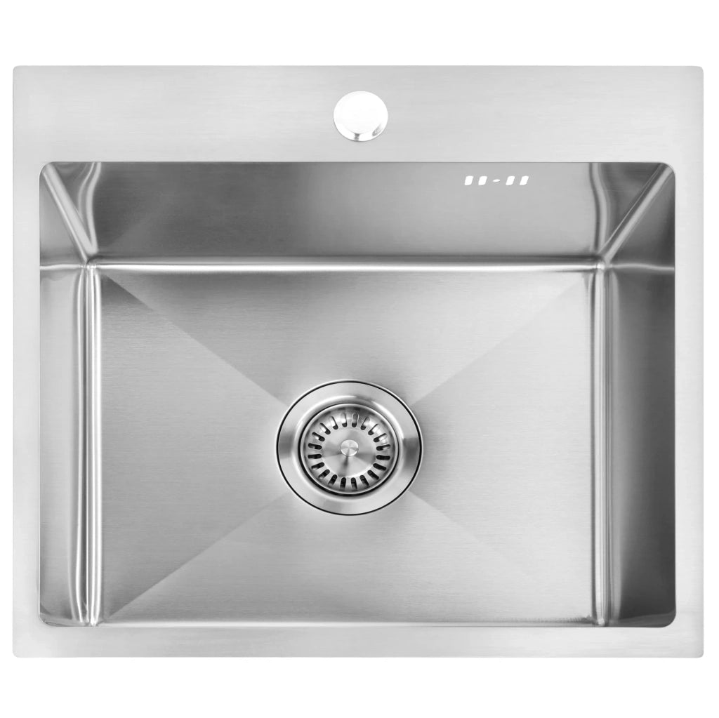 Lavello In Acciaio Con Set Di Accessori 3 Pz. Rea Leo 50 Brush Nickel