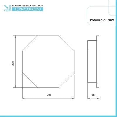 Scaldasalviette elettrico Nazca 29,5 cm bianco opaco in ceramica 70W