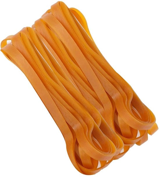 Elastici 20 pezzi - 400 x 6 x 1,5 mm - Resistente alle sollecitazioni - Duraturo - Riciclabile - Adatto per Industria/Camping - Cintura di gomma