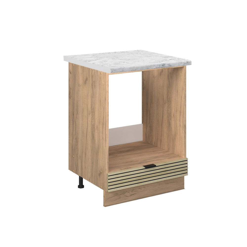 Vicco Mobile per forno da incasso Pannello in quercia 60 cm , PL Marmo