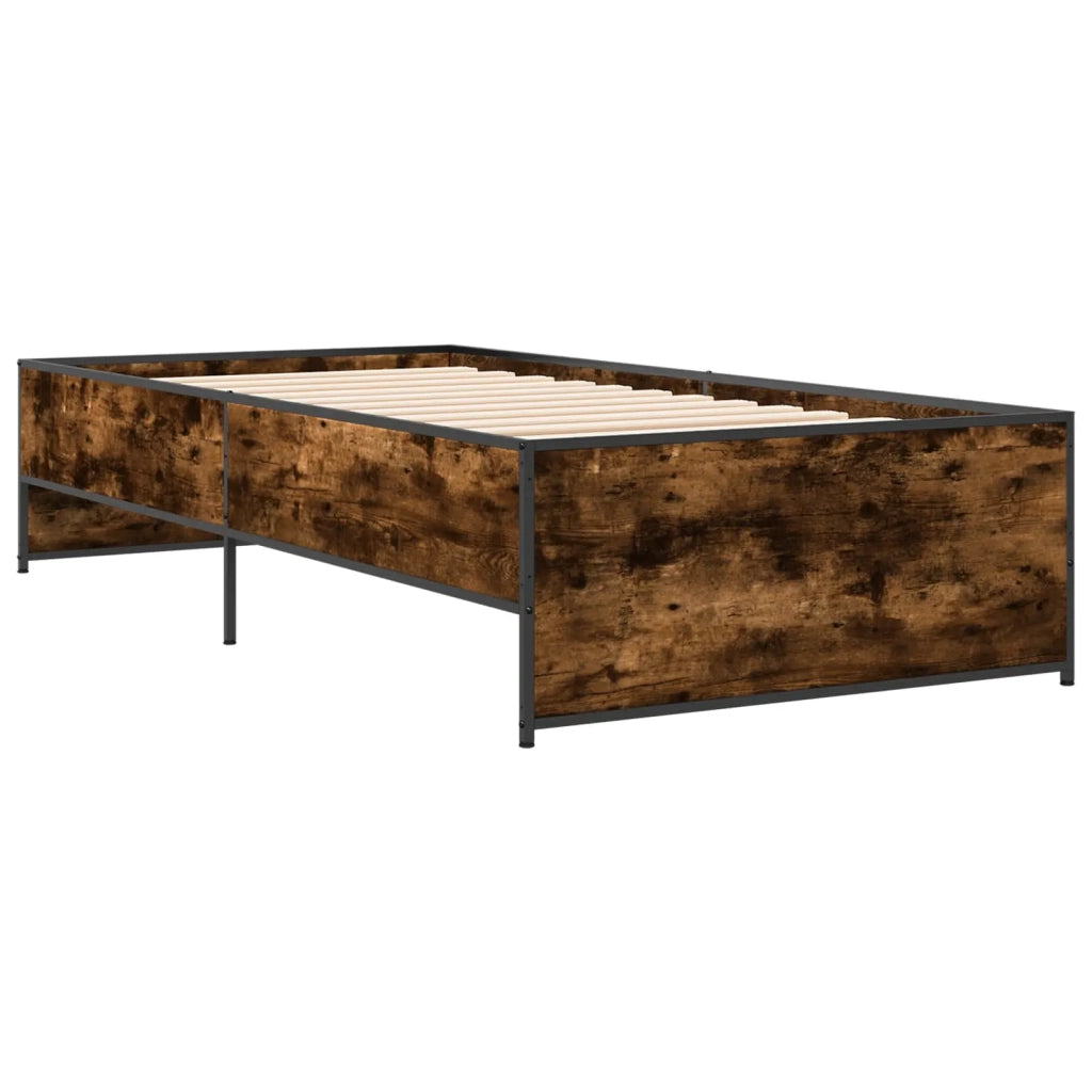 Struttura del letto-Giroletto Rovere Fumo 80 x 200 cm 657398