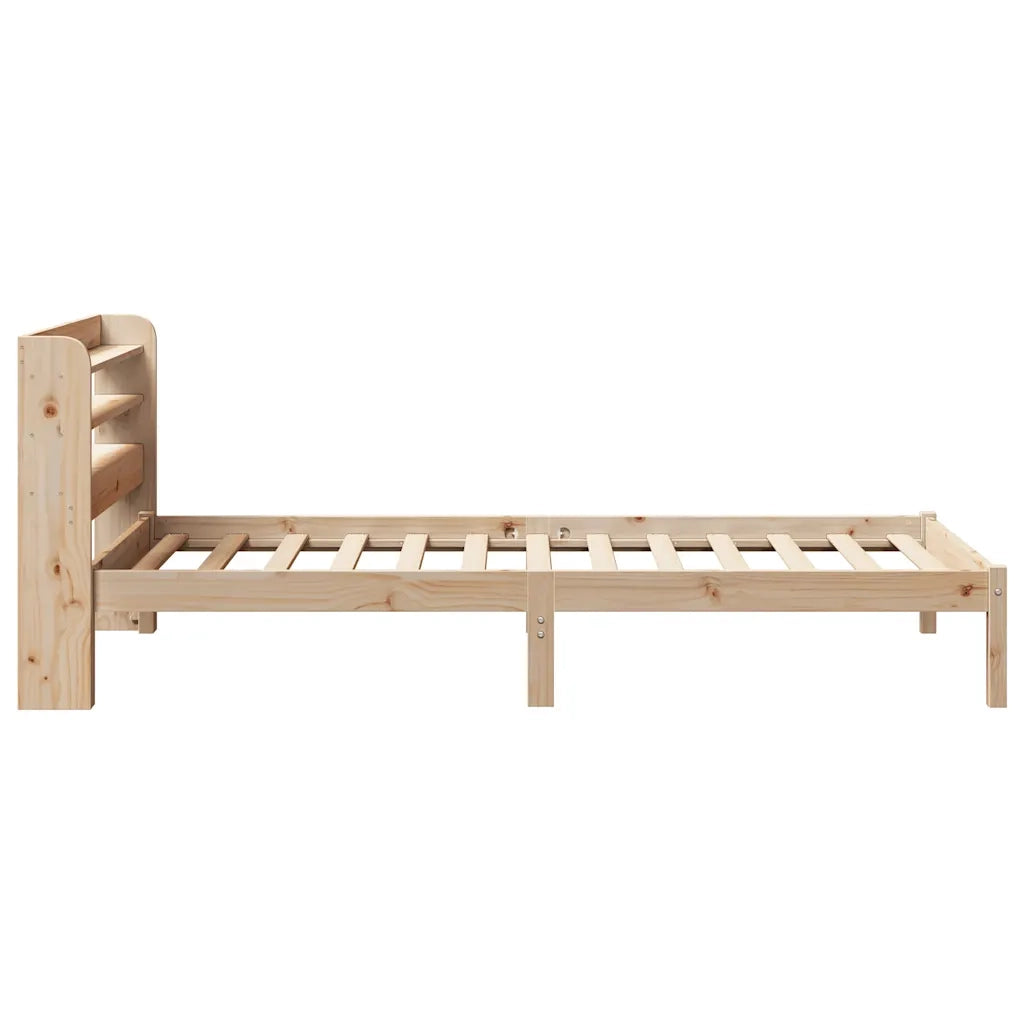 Letto senza Materasso-Struttura Letto 75x190 cm in Legno Massello Pino 431242