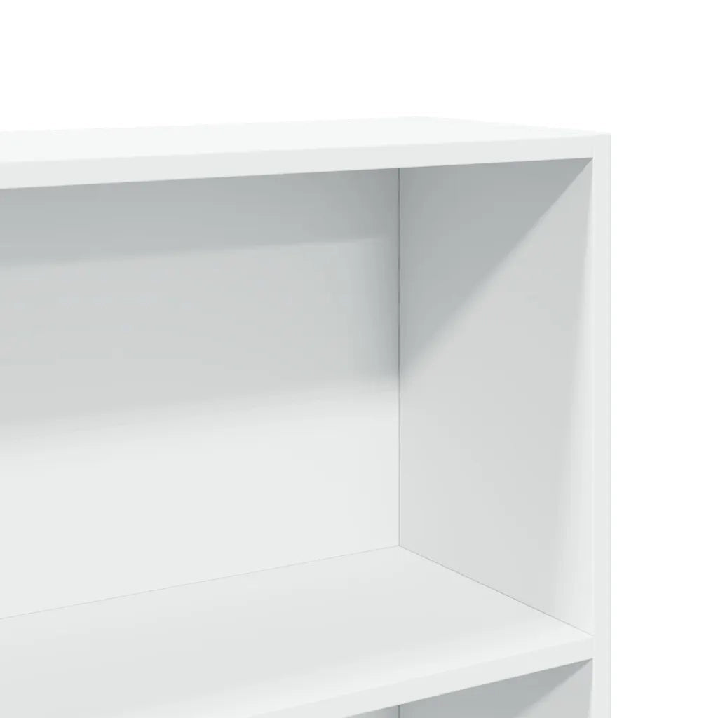 Libreria-Scaffale per Libri-Mobile di Stoccaggio Bianca 80x30x189 cm in Legno Multistrato