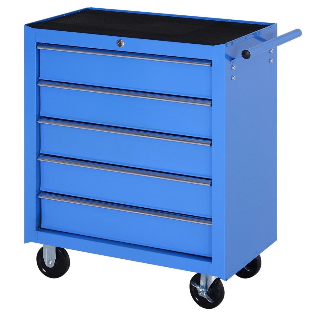 Carrello portautensili con 5 cassetti ¨C zephmum ¨C Blu 60x40x100 cm