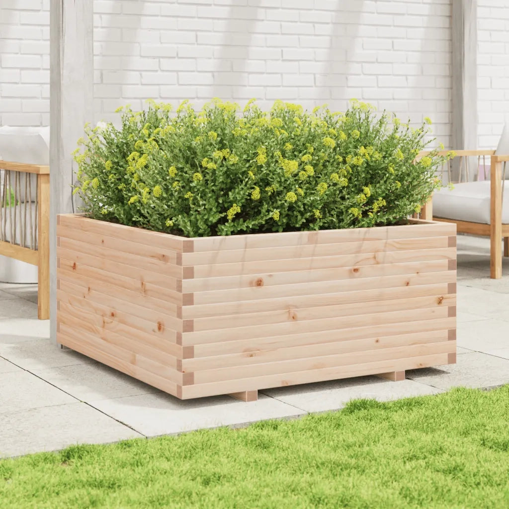 Fioriera da Giardino 100x100x49,5 cm in Legno Massello di Pino